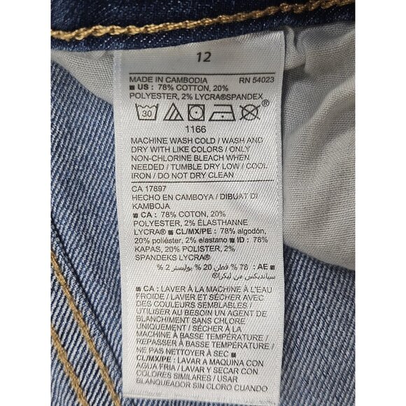 Old Navy Jeans Womens 12 Blue Super Skinny Mid Rise Stretch Denim Classic Style - Picture 5 of 10